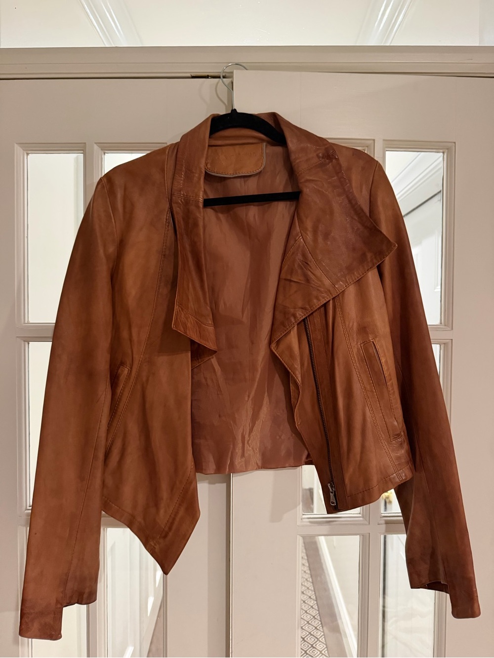 100% Genuine Italian Leather Jacket in Brown